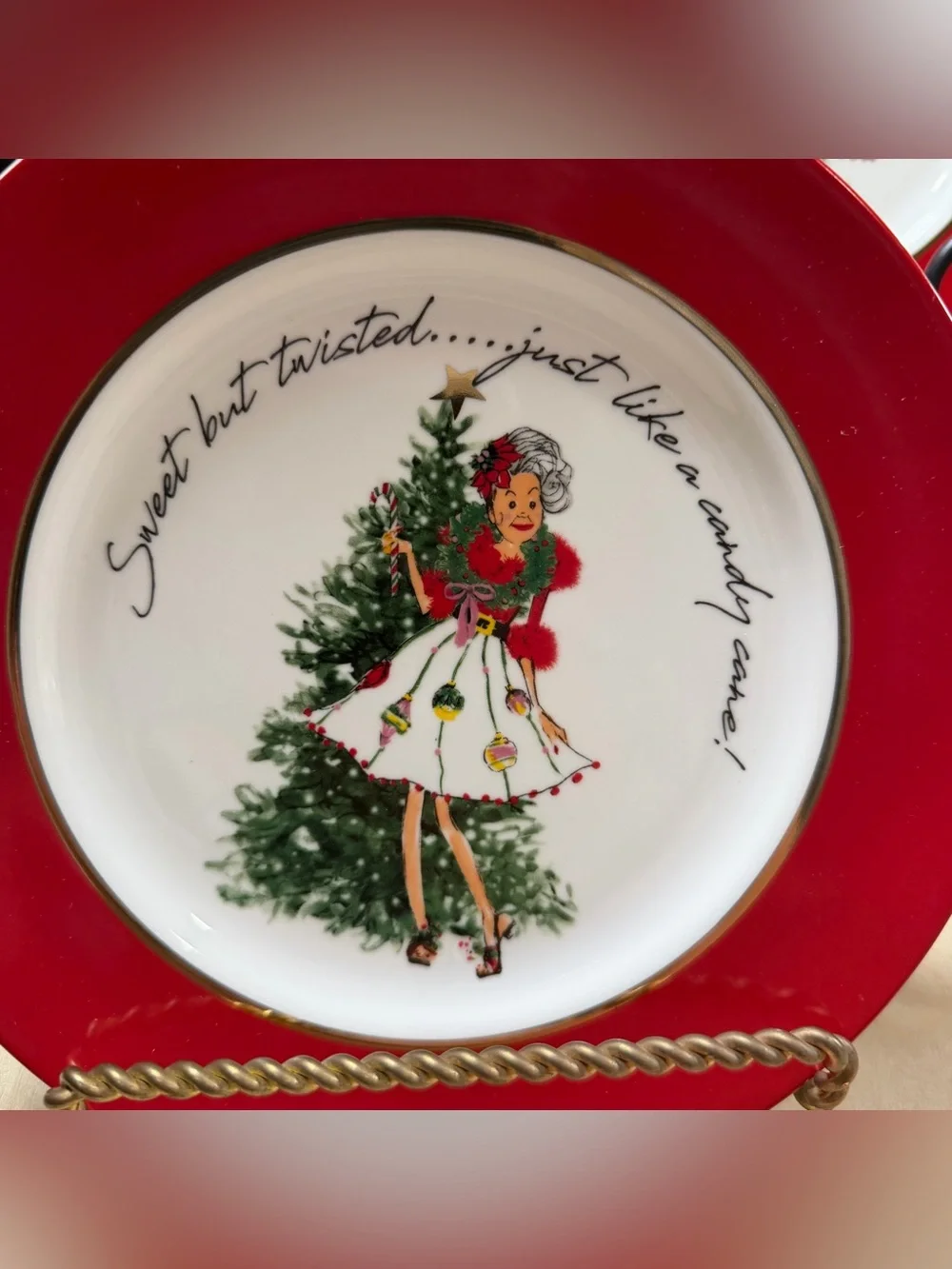 Frontgate Vintage Katherine Collection App Plates W/Whimsical Sayings Set Of 4